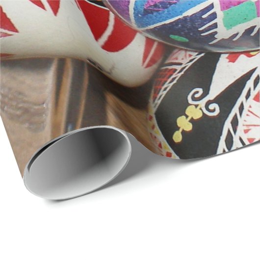 Bunte Ostereier Geschenkpapier (Rolleneckpunkt)