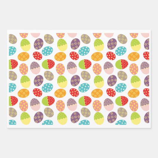 Bunte Ostereier Geschenkpapier Set (Vorderseite 3)
