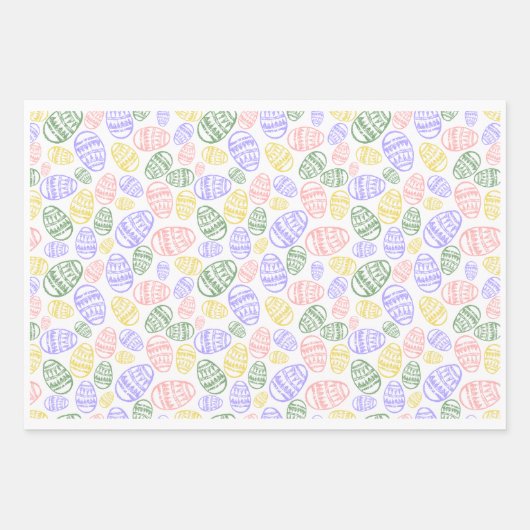 Bunte Ostereier Geschenkpapier Set (Vorderseite)
