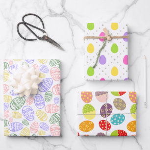Bunte Ostereier Geschenkpapier Set