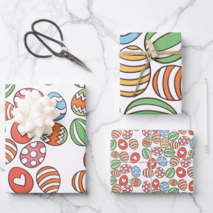 Bunte Ostereier Geschenkpapier Set