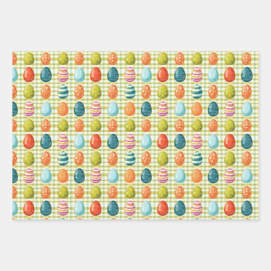 Bunte Ostereier Geschenkpapier Set (Vorderseite 3)
