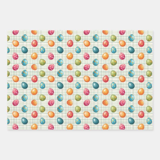Bunte Ostereier Geschenkpapier Set (Vorderseite 2)