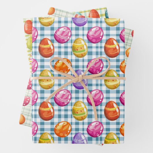 Bunte Ostereier Geschenkpapier Set (Beispiel)