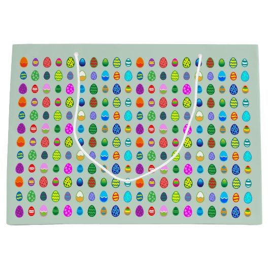 Bunte Ostereier Große Geschenktüte (Vorderseite)