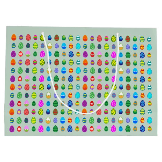 Bunte Ostereier Große Geschenktüte (Rückseite)