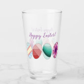 Bunte Ostereier "Happy Oaster" Glas (Vorderseite)