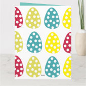 Bunte Ostereier Happy Ostergruss Karte (Rückseite)