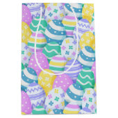 Bunte Ostereier Hintergrund Mittlere Geschenktüte (Vorderseite)