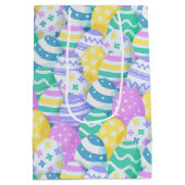 Bunte Ostereier Hintergrund Mittlere Geschenktüte (Rückseite)