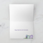 Bunte Ostereier in Papiergras Feiertagskarte (Innenseite)