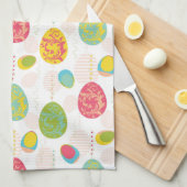 Bunte Ostereier Muster Handtuch (Viertel Falte)