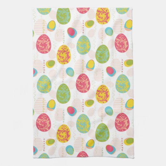 Bunte Ostereier Muster Handtuch (Vertikal)