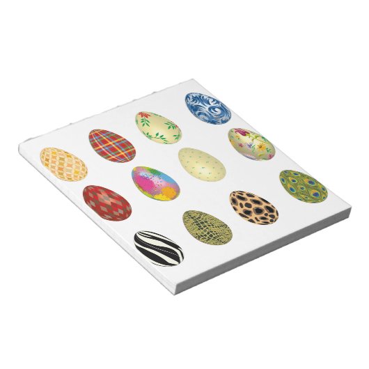 bunte Ostereier Notizblock (angewinkelt)