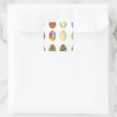 bunte Ostereier Quadratischer Aufkleber (Tasche)
