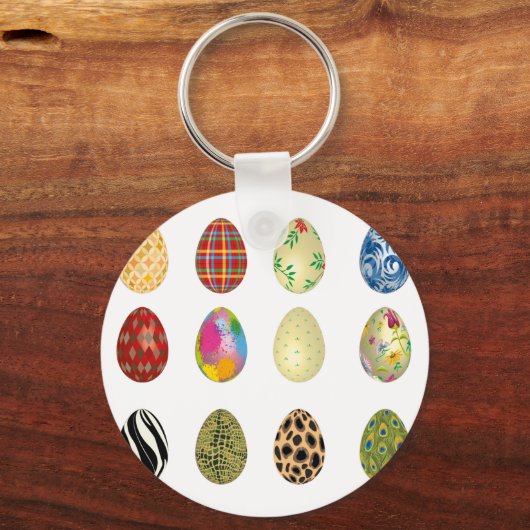 bunte Ostereier Schlüsselanhänger (Vorderseite)