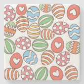 Bunte Ostereier Steinuntersetzer (Vorderseite)