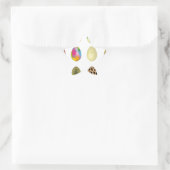bunte Ostereier Stern-Aufkleber (Tasche)