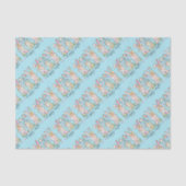 Bunte Ostereierhasen mit Schleifen Seidenpapier (Vorderseite)