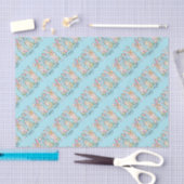 Bunte Ostereierhasen mit Schleifen Seidenpapier (Handwerk)