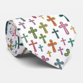Bunte Ostereierkreuz gemustert Krawatte (Gerollt)