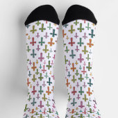Bunte Ostereierkreuz gemustert Socken (Oben)