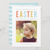 Bunte Osterfeier Foto Ostern Feiertagskarte (Vorne/Hinten)