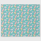 Bunte Osterhasen Geschenkpapier (Flach)