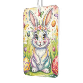 Bunte Osterhasenillustration mit Krone Autolufterfrischer (Links)