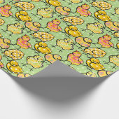 Bunte Ostern-Küken Geschenkpapier (Ecke)