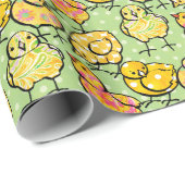 Bunte Ostern-Küken Geschenkpapier (Rolleneckpunkt)