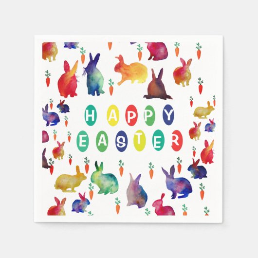 Bunte Ostern Papier Servietten (Vorderseite)