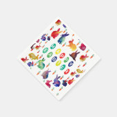 Bunte Ostern Papier Servietten (Ecke)
