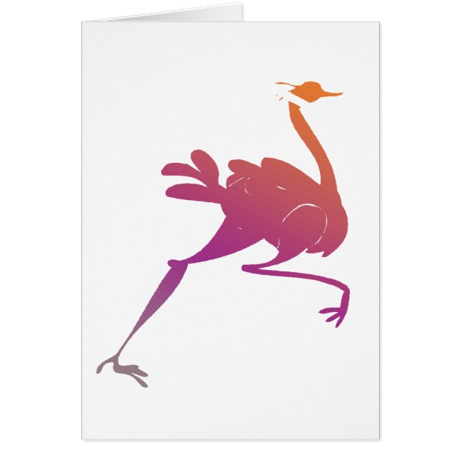Bunte Ostrich-Silhouette (Vorne)