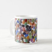 Bunte ovale Steinperlen Kaffeetasse (Vorderseite Links)