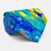 Bunte Ozean-Krawatte, Ozean-Krawatte, gelbe Krawatte (Gerollt)