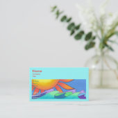 Bunte Ozean-Visitenkarte-Schablone Visitenkarte (Stehend Vorderseite)