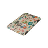 Bunte Ozeanien-Fische auf beigem Hintergrund Badematte (Schrägansicht)