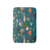 Bunte Ozeanien-Fische auf türkisfarbenem Hintergru Badematte (Vorderseite Vertikal)