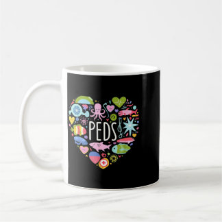 Bunte pädiatrische Ozean süße Meerestiere Peds Kra Kaffeetasse