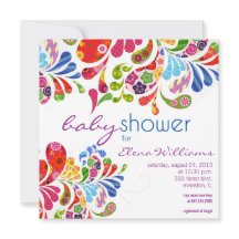 bunte Paisley-Babydusche