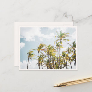 Bunte Palmen in Hawaii Blank Postkarte
