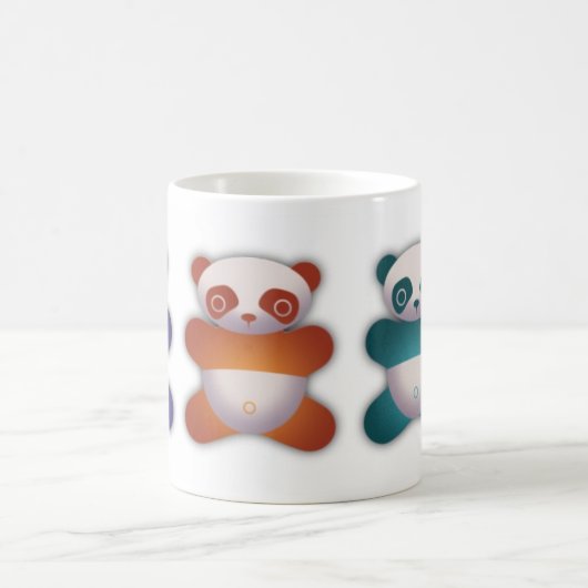 Bunte Panda-Kaffee-Tasse Kaffeetasse (Mittel)