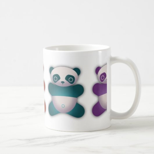 Bunte Panda-Kaffee-Tasse Kaffeetasse (Rechts)