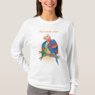 Bunte Papageien Muttertag T-Shirt