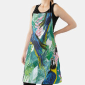 bunte Papageien und exotische Blume Schürze (InSitu)