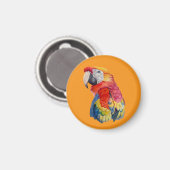 Bunte Papageien-Wasserfarben-Illustration Magnet (Vorderseite/Rückseite)