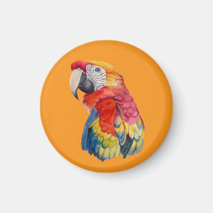Bunte Papageien-Wasserfarben-Illustration Magnet