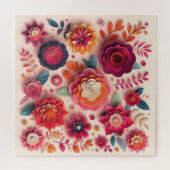 Bunte Papierblumen Puzzle (Horizontal)