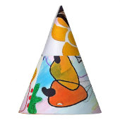 Bunte Papierpartyhüte Partyhütchen (Links)